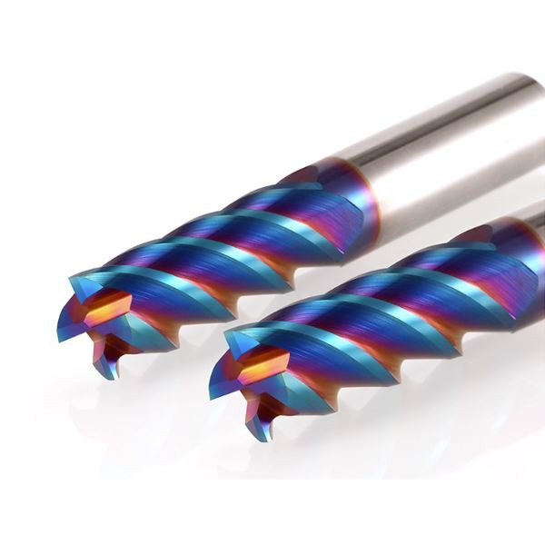 EM650 65HRC Super Hard Carbide Nano Blue Coated End Mill Tools With Dry Cooling suppliers EM650 65HRC Super Hard Carbide Nano Blue Coated End Mill Tools With Dry Cooling suppliers